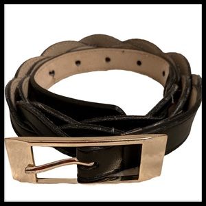 TALBOTS | Twisted Black Belt | Sz. M